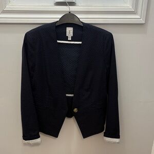 Tristan Navy Textured Blazer